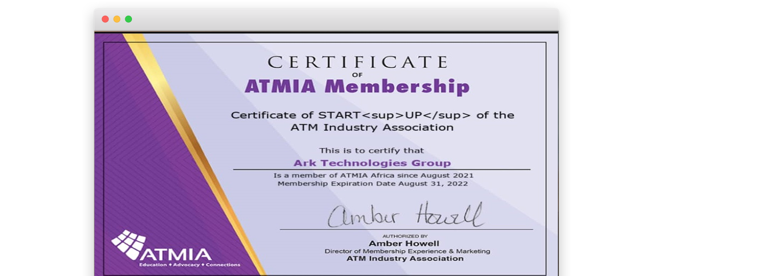 atmia certificate